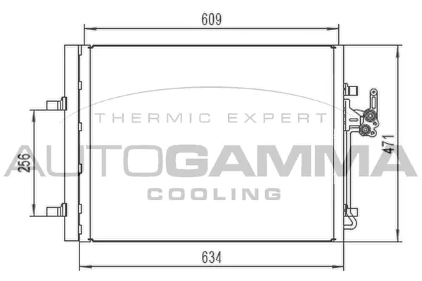 Condenseur, climatisation AUTOGAMMA 105223