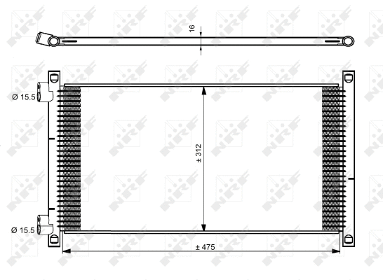 Condenseur, climatisation NRF 35490