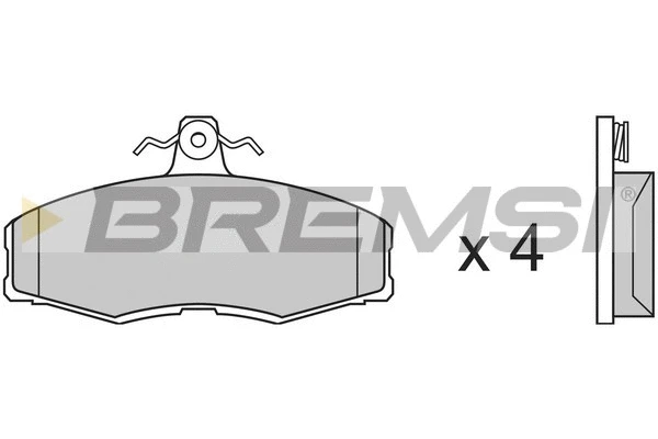 Kit de plaquettes de frein, frein à disque BREMSI BP2208