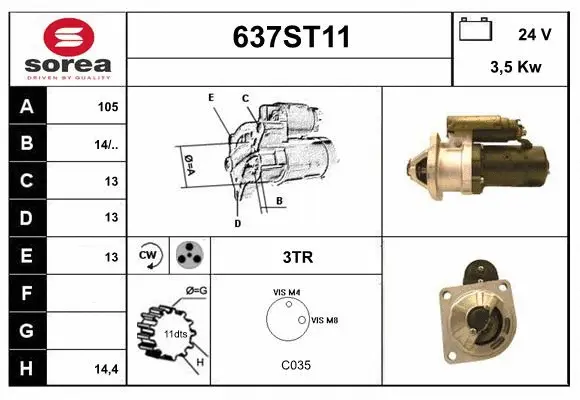 Démarreur STARTCAR 637ST11