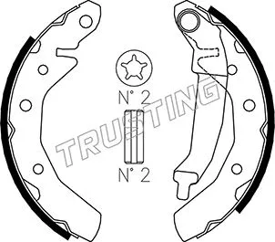 Jeu de mâchoires de frein TRUSTING 027.002