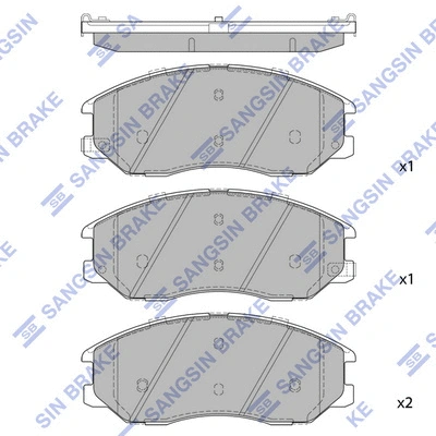 Kit de plaquettes de frein, frein à disque Hi-Q SP1732
