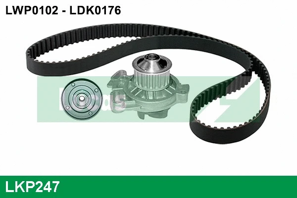 Pompe à eau + kit de courroie crantée LUCAS LKP247