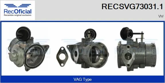 Vanne EGR RECOFICIAL RECSVG73031.1