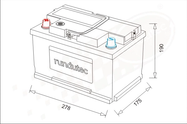 Batterie de démarrage rundutec GmbH RNU066LHN