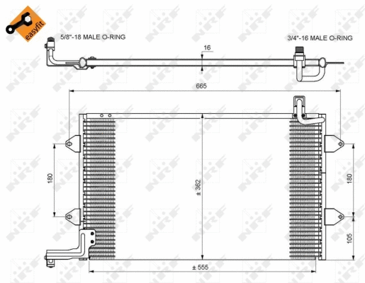 Condenseur, climatisation NRF 35584