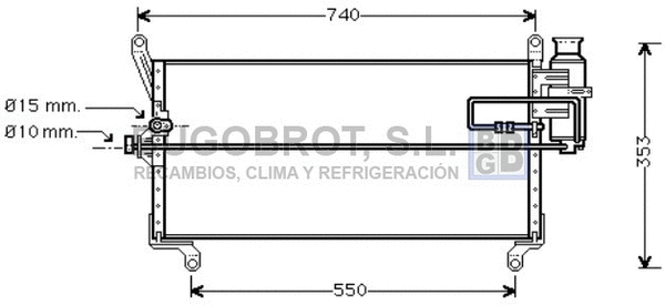 Condenseur, climatisation BUGOBROT 62-FT5168