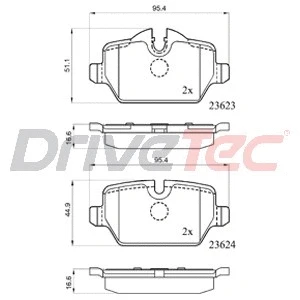 Kit de plaquettes de frein, frein à disque DriveTec DPAD1924