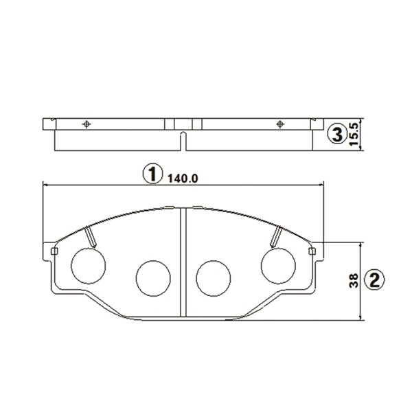 Kit de plaquettes de frein, frein à disque CTR GK1020