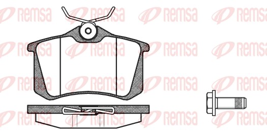 Kit de plaquettes de frein, frein à disque REMSA 0263.92