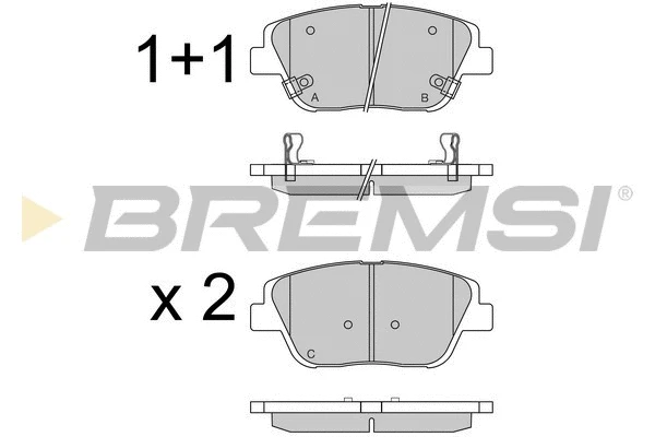 Kit de plaquettes de frein, frein à disque BREMSI BP3548