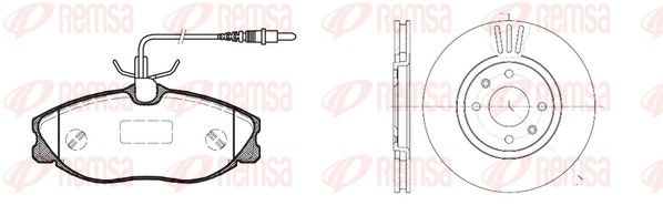 Kit de freins, frein à disques REMSA 8604.00