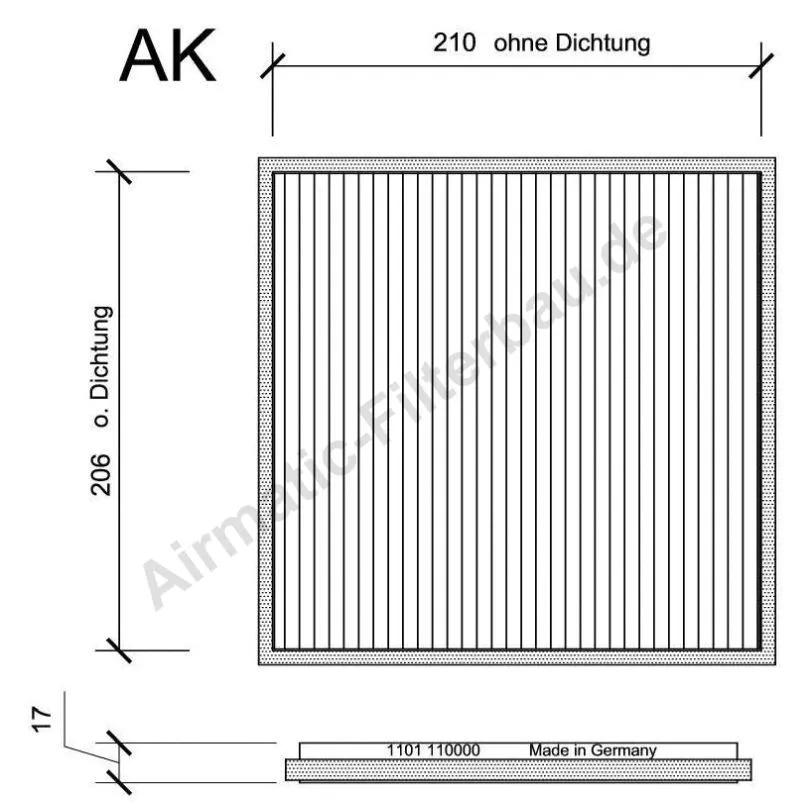 Filtre, air de l'habitacle AIRMATIC Filterbau IF1101