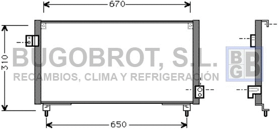 Condenseur, climatisation BUGOBROT 62-SU5031