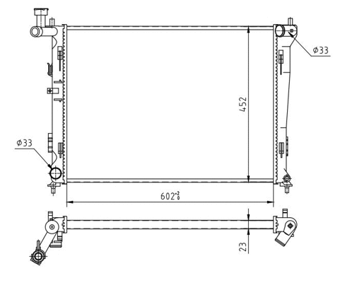 Radiateur, refroidissement du moteur HART 612 342