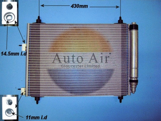Condenseur, climatisation AUTO AIR GLOUCESTER 16-1251A