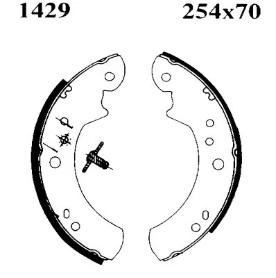 Jeu de mâchoires de frein BSF 01429
