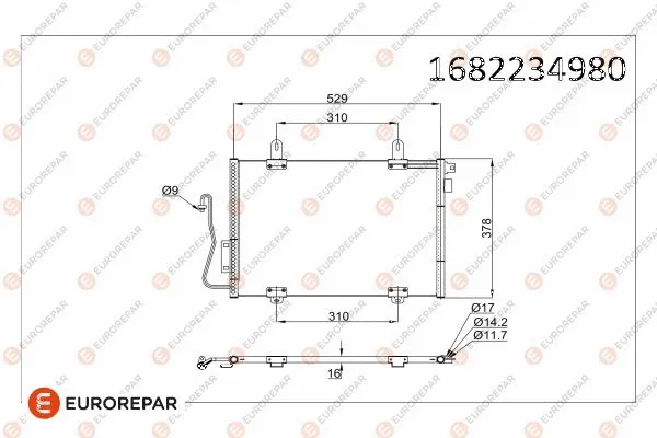 Condenseur, climatisation EUROREPAR 1682234980