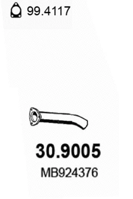 Tuyau d'échappement ASSO 30.9005