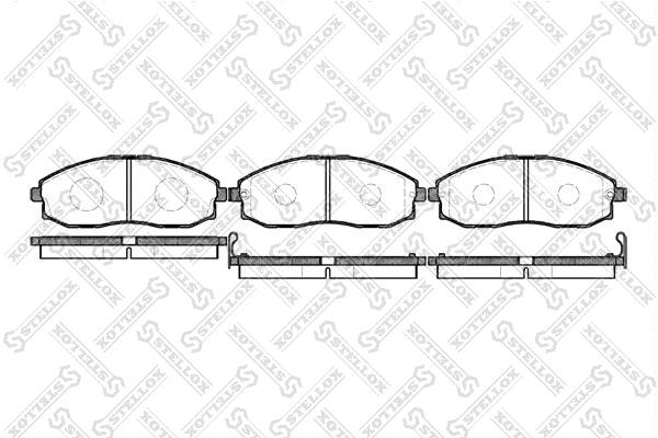 Kit de plaquettes de frein, frein à disque STELLOX 714 002-SX