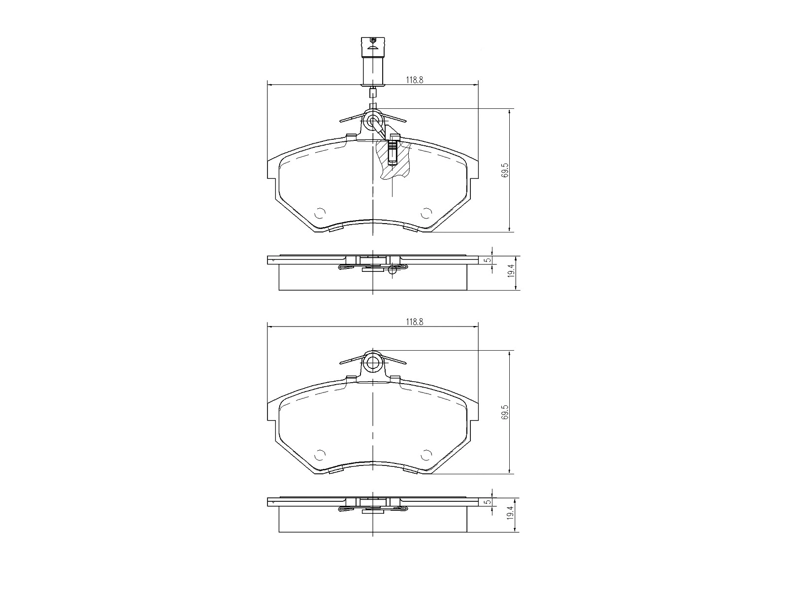 Kit de plaquettes de frein, frein à disque A.Z. Meisterteile AZMT-44-022-1425