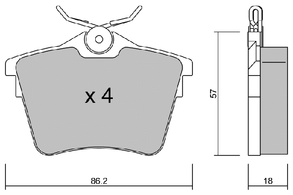 Kit de plaquettes de frein, frein à disque AISIN BPPE-2006