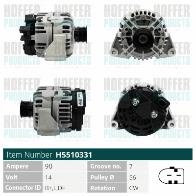 Alternateur HOFFER H5510331