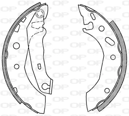 Jeu de mâchoires de frein OPEN PARTS BSA2167.00