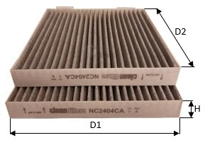 Filtre, air de l'habitacle CLEAN FILTERS NC2404CA