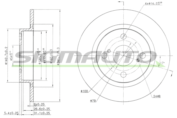 Disque de frein SIGMAUTO DBA401S