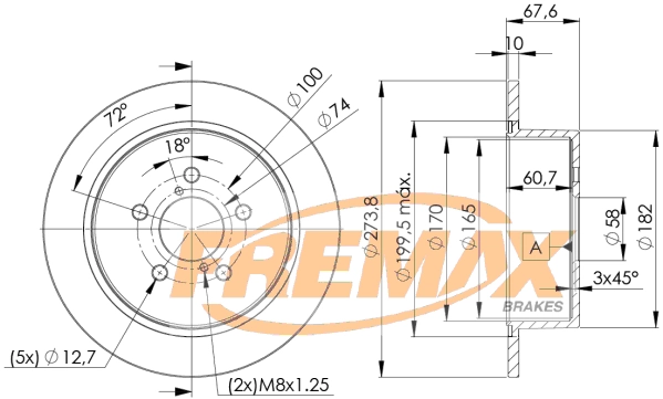 Disque de frein FREMAX BD-7033