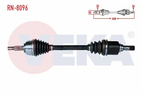 Arbre de transmission VEKA RN-8096