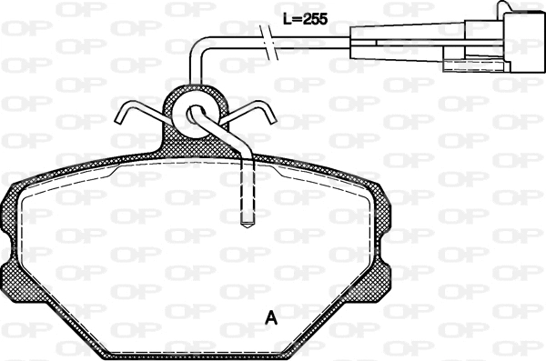 Kit de plaquettes de frein, frein à disque OPEN PARTS BPA0264.02