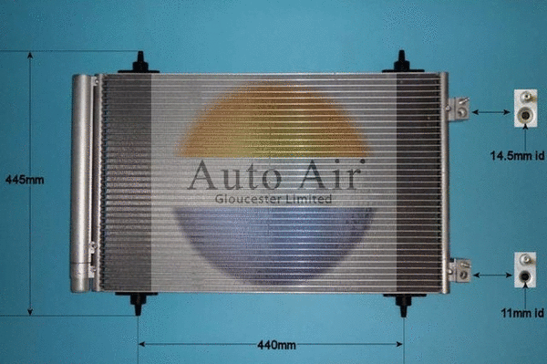 Condenseur, climatisation AUTO AIR GLOUCESTER 16-9642