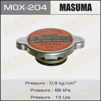 Bouchon, réservoir de liquide de refroidissement MASUMA MOX-204