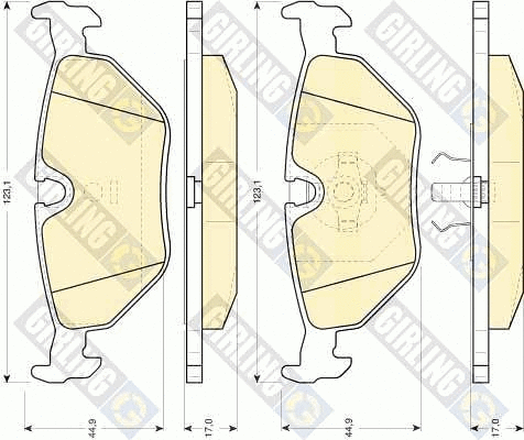 Kit de plaquettes de frein, frein à disque GIRLING 6109172