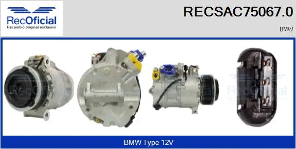 Compresseur, climatisation RECOFICIAL RECSAC75067.0