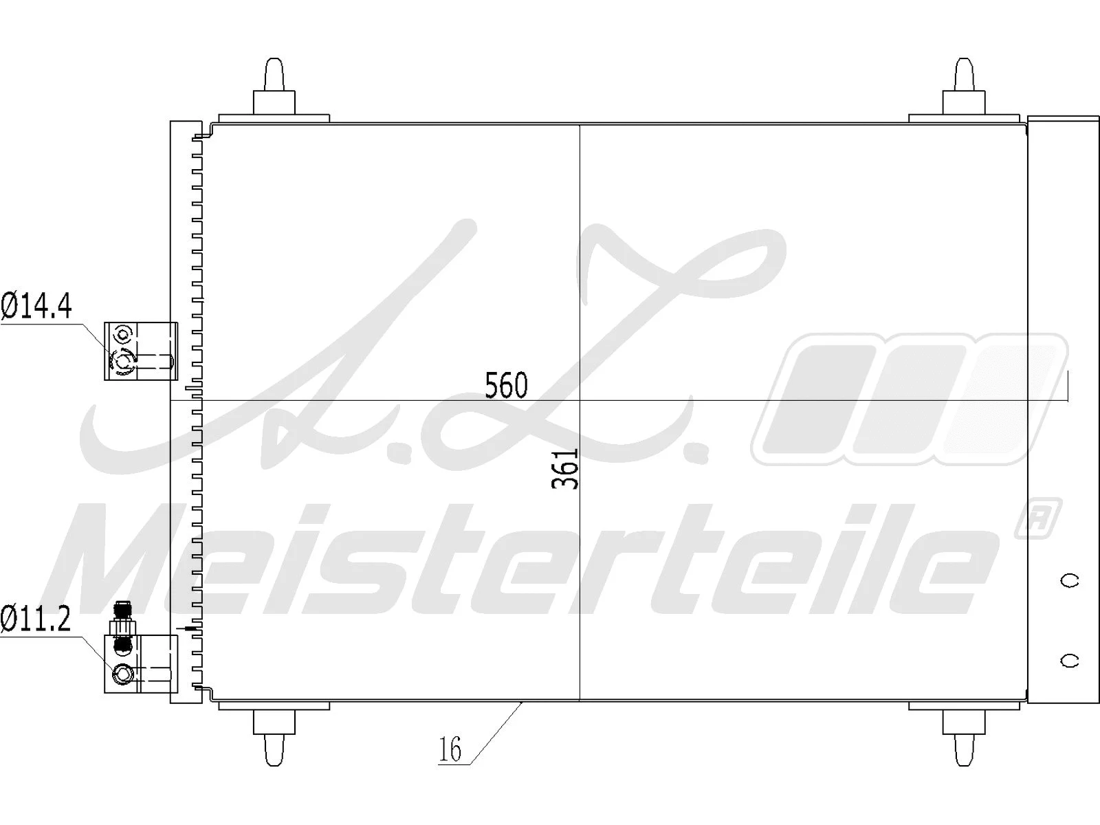 Condenseur, climatisation A.Z. Meisterteile AZMT-45-030-1211