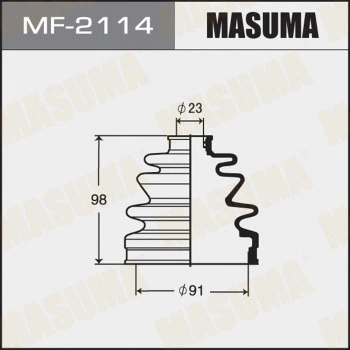 Jeu de joints-soufflets, arbre de commande MASUMA MF-2114