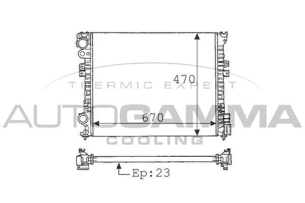 Radiateur, refroidissement du moteur AUTOGAMMA 100185