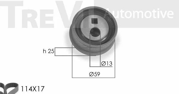 Kit de courroie crantée TREVI AUTOMOTIVE KD1015