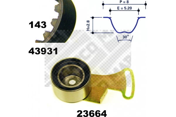 Kit de courroie crantée MAPCO 23938