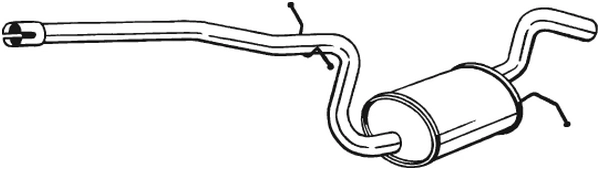 Silencieux central KLOKKERHOLM 281-961