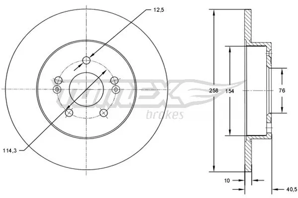 Disque de frein TOMEX Brakes TX 73-05