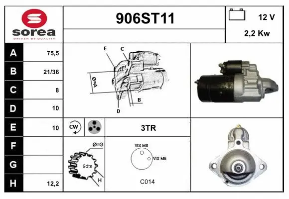 Démarreur STARTCAR 906ST11