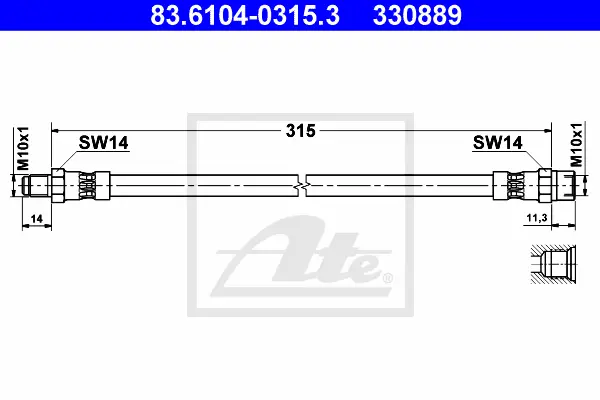 Flexible de frein ATE-APAC 83.6104-0315.3
