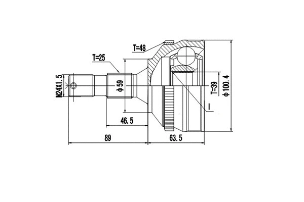 Jeu de joints, arbre de transmission DYNAMATRIX DCV845052
