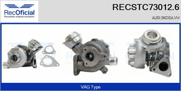 Turbocompresseur, suralimentation RECOFICIAL RECSTC73012.6
