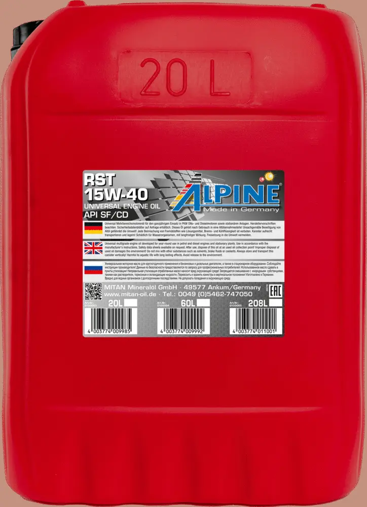 Huile moteur ALPINE 0100003