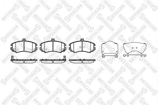 Kit de plaquettes de frein, frein à disque STELLOX 1205 002-SX